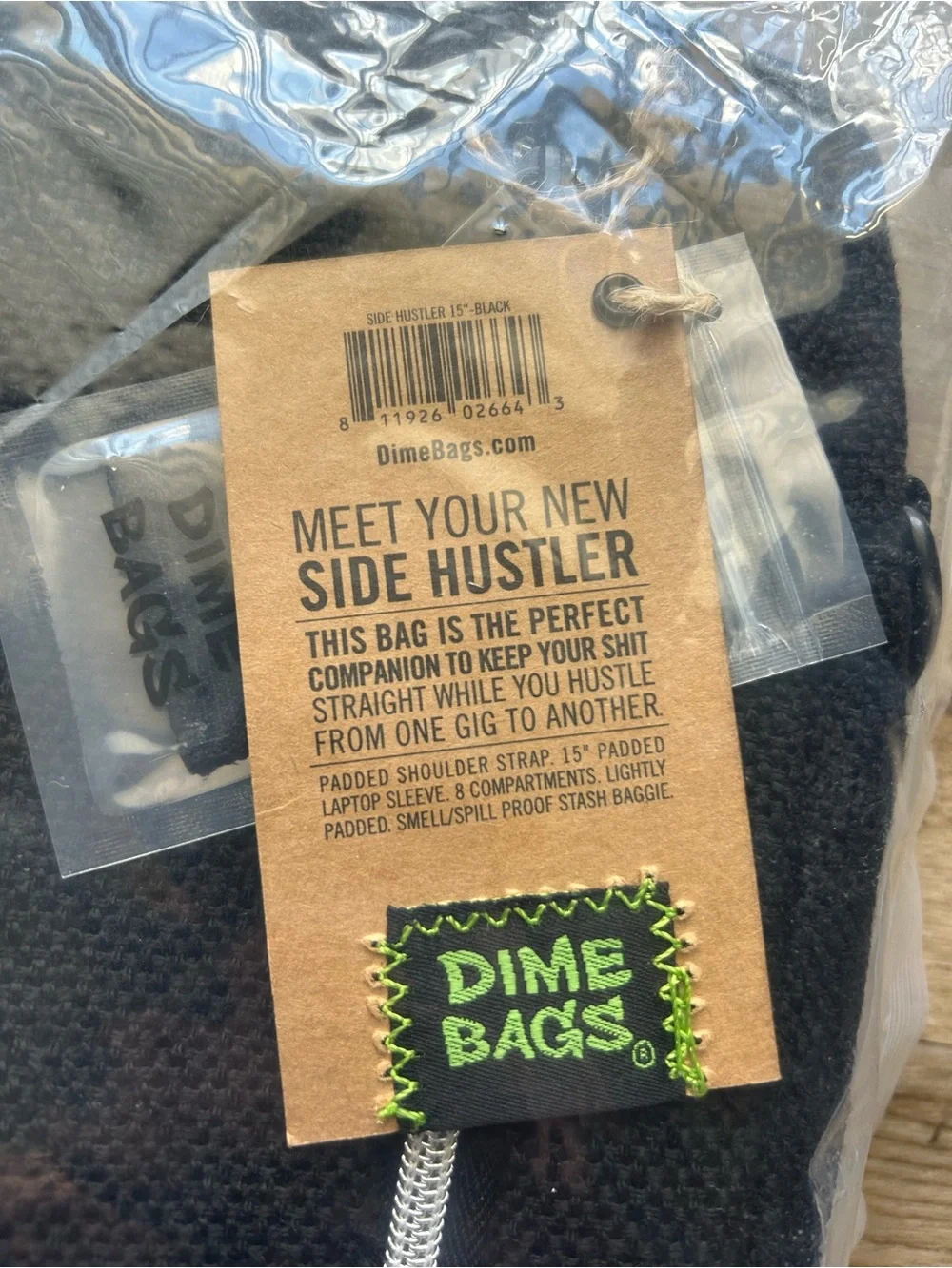 NEW Dime Bags Side Hustler messenger bag Black